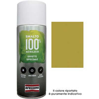 SMALTO SPRAY 100% ACRILICO METALLIZZANTE AREXONS - ORO SPECCHIANTE ML 400- 6 pezzi