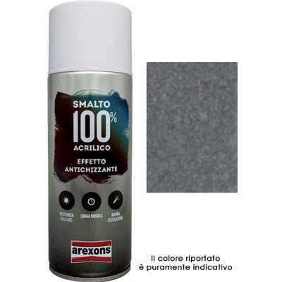 SMALTO SPRAY 100% ACRILICO ANTICHIZZANTE AREXONS - GRIGIO PELTRO ML 400- 6 pezzi