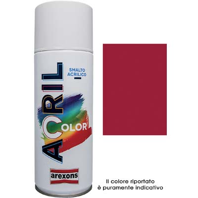 SMALTO SPRAY ACRIL COLOR AREXONS - ROSSO RUBINO RAL 3003 ML 400- 6 pezzi