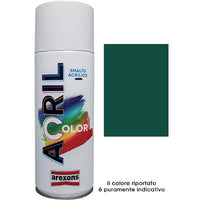 SMALTO SPRAY ACRIL COLOR AREXONS - VERDE MUSCHIO RAL 6005 ML 400- 6 pezzi