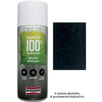 SMALTO SPRAY 100% ACRILICO DIAMANTATO AREXONS - NERO ML 400- 6 pezzi