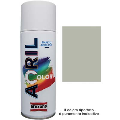 SMALTO SPRAY ACRIL COLOR AREXONS - GRIGIO SILICEO RAL 7032 ML 400- 6 pezzi