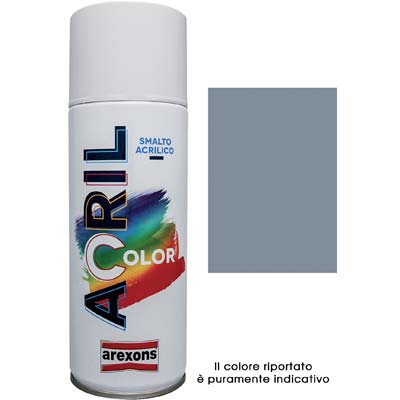 SMALTO SPRAY ACRIL COLOR AREXONS - GRIGIO ARGENTO RAL 7001 ML 400- 6 pezzi