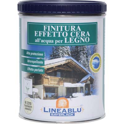 FINITURA CEROSA ACQUA LINEABLU SAYERLACK  HI2310 TRASPARENTE AMBRATO ML 750