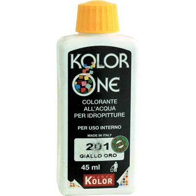 COLORANTE ACQUA KOLORONE - 201 GIALLO ORO ML 45- 12 pezzi