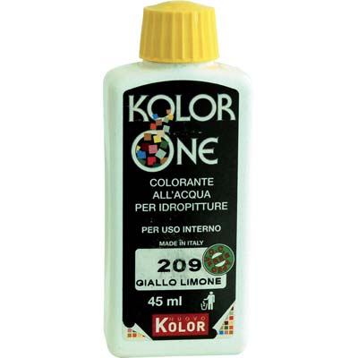 COLORANTE ACQUA KOLORONE - 209 GIALLO LIMONE ML 45- 12 pezzi