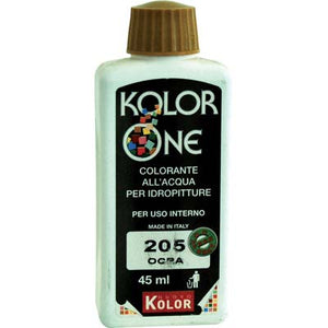 COLORANTE ACQUA KOLORONE - 205 OCRA ML 45- 12 pezzi