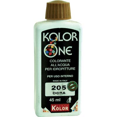 COLORANTE ACQUA KOLORONE - 205 OCRA ML 45- 12 pezzi