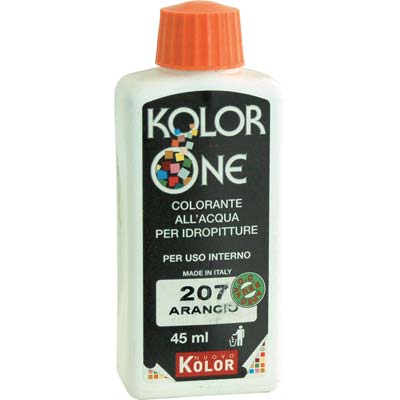 COLORANTE ACQUA KOLORONE - 207 ARANCIO ML 45- 12 pezzi