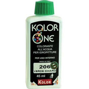 COLORANTE ACQUA KOLORONE - 206 VERDE CHIARO ML 45- 12 pezzi