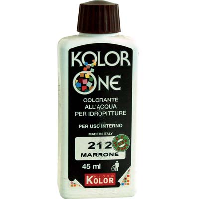 COLORANTE ACQUA KOLORONE - 212 MARRONE ML 45- 12 pezzi