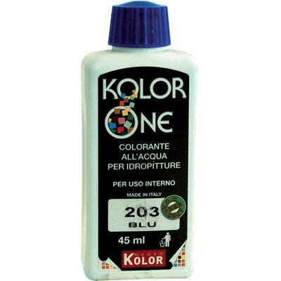 COLORANTE ACQUA KOLORONE - 203 BLU ML 45- 12 pezzi