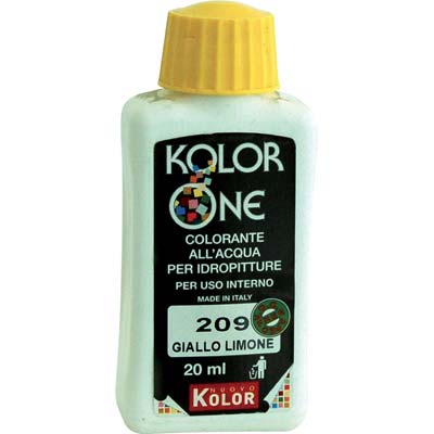 COLORANTE ACQUA KOLORONE - 209 GIALLO LIMONE ML 20- 12 pezzi