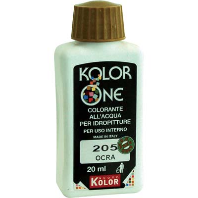 COLORANTE ACQUA KOLORONE - 205 OCRA ML 20- 12 pezzi