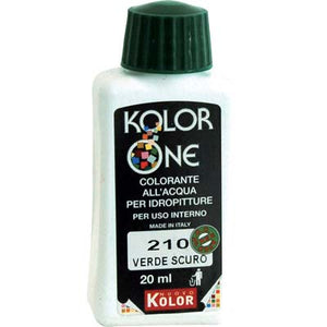 COLORANTE ACQUA KOLORONE - 210 VERDE SCURO ML 20- 12 pezzi