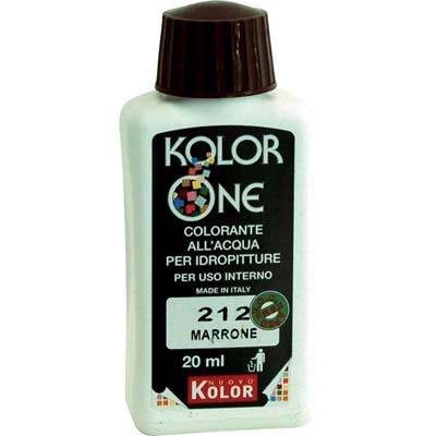 COLORANTE ACQUA KOLORONE - 212 MARRONE ML 20- 12 pezzi