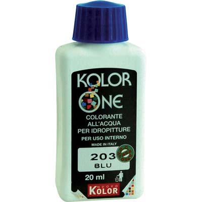 COLORANTE ACQUA KOLORONE - 203 BLU ML 20- 12 pezzi