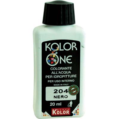 COLORANTE ACQUA KOLORONE - 204 NERO ML 20- 12 pezzi