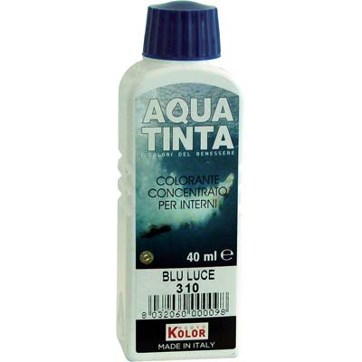 COLORANTE ACQUA AQUATINTA - 310 BLU LUCE ML 40- 10 pezzi