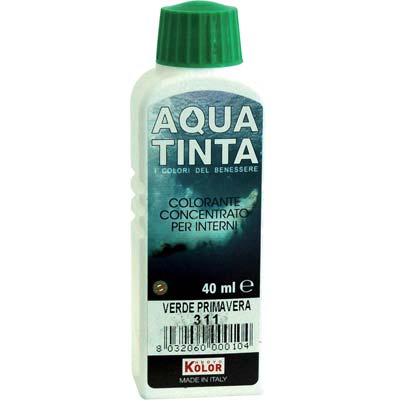 COLORANTE ACQUA AQUATINTA - 311 VERDE PRIMAVERA ML 40- 10 pezzi