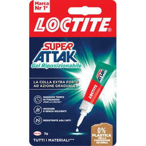 LOCTITE ATTAK GEL RIPOSIZIONABILE - GR 3 CF=PZ 12- 1 confezioni