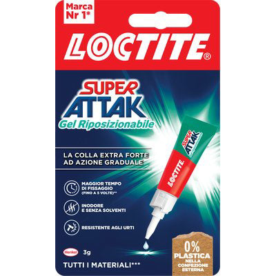 LOCTITE ATTAK GEL RIPOSIZIONABILE - GR 3 CF=PZ 12- 1 confezioni