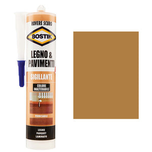 SILICONE ACRILICO LEGNO PAVIMENTI BOSTIK - ROVERE SCURO ML 300- 3 pezzi