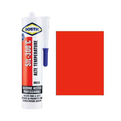 SILICONE ALTE TEMPERATURE BOSTIK - ROSSO ML 300- 2 pezzi