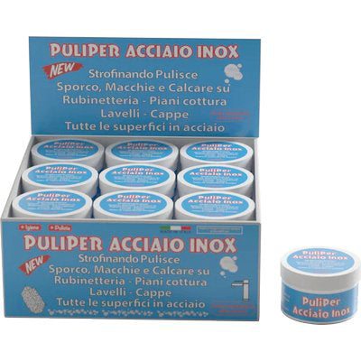 PASTA LUCIDA ACCIAIO INOX PULIPER - GR 65- 12 pezzi