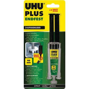 UHU PLUS 90 MINUTI VERDE  BICOMPONENTE SIRINGA ML 14/GR 15