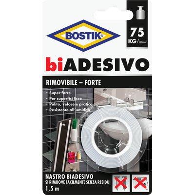 NASTRO BIADESIVO RIMOVIBILE BOSTIK - MM 19 ML 1,5- 6 pezzi
