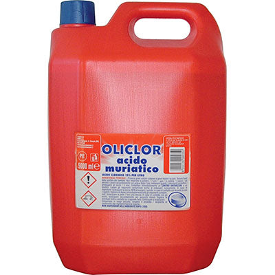ACIDO CLORIDRICO MURIATICO 15% OLICLOR - LT 5- 4 pezzi
