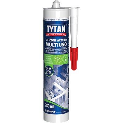 SILICONE ACETICO UNIVERSALE TYTAN - TRASPARENTE ML 280- 24 pezzi