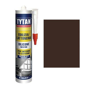 SILICONE NEUTRO TYTAN - TESTA DI MORO RAL 8017 ML 300- 4 pezzi