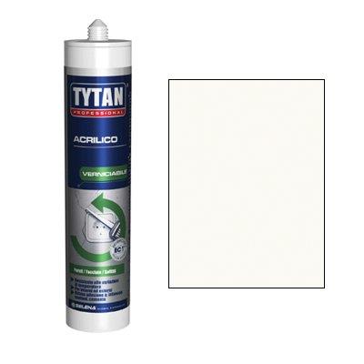 SILICONE ACRILICO TYTAN - BIANCO VERNICIABILE ML 300- 24 pezzi
