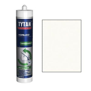 SILICONE ACRILICO TYTAN - BIANCO VERNICIABILE ML 300- 24 pezzi