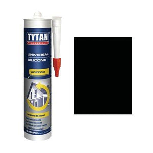 SILICONE ACETICO UNIVERSALE TYTAN - NERO RAL 9005 ML 280- 3 pezzi