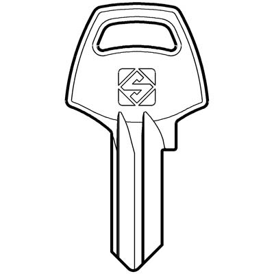 CHIAVE PIATTA CORBIN CB4 SILCA - OTTONE NICHELATO- 10 pezzi