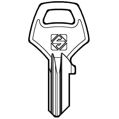 CHIAVE PIATTA CORBIN CB9 SILCA - OTTONE NICHELATO- 10 pezzi