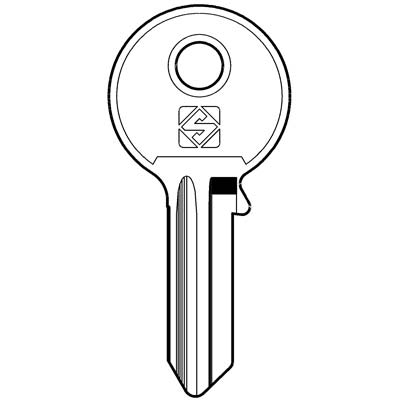 CHIAVE PIATTA CORBIN CB83 SILCA - OTTONE NICHELATO- 10 pezzi