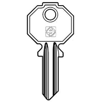 CHIAVE PIATTA PREFER PF12 SILCA - OTTONE NICHELATO- 10 pezzi