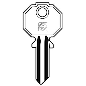 CHIAVE PIATTA PREFER PF12 SILCA - OTTONE NICHELATO- 10 pezzi