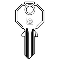 CHIAVE PIATTA PREFER PF4 SILCA - OTTONE NICHELATO- 10 pezzi