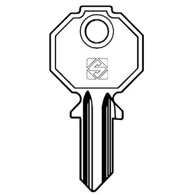 CHIAVE PIATTA PREFER PF4 SILCA - OTTONE NICHELATO- 10 pezzi