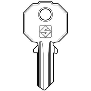 CHIAVE PIATTA PREFER PF5S SILCA - OTTONE NICHELATO- 10 pezzi