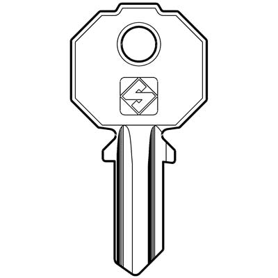 CHIAVE PIATTA PREFER PF5S SILCA - OTTONE NICHELATO- 10 pezzi