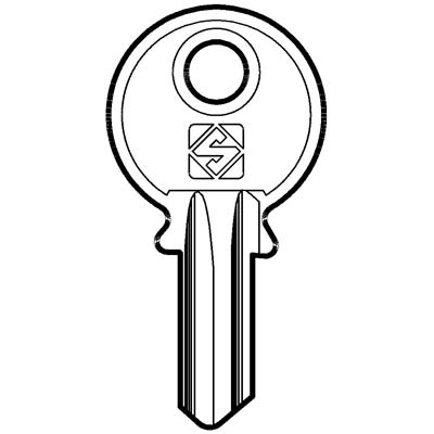 CHIAVE PIATTA TICINO TC1 SILCA - OTTONE NICHELATO- 20 pezzi