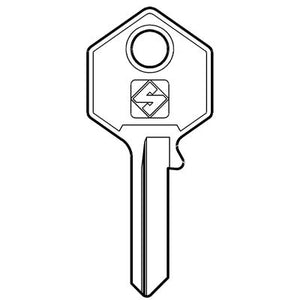 CHIAVE PIATTA YALE YA14 SILCA - OTTONE NICHELATO- 10 pezzi