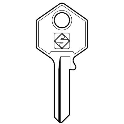 CHIAVE PIATTA YALE YA14R SILCA - OTTONE NICHELATO- 10 pezzi