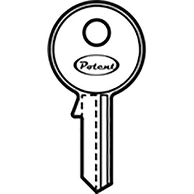 CHIAVE PIATTA POTENT K2715/20 ORIGINALE - OTTONE NICHELATO- 10 pezzi